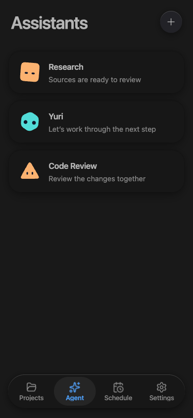 Assistant contacts on the phone